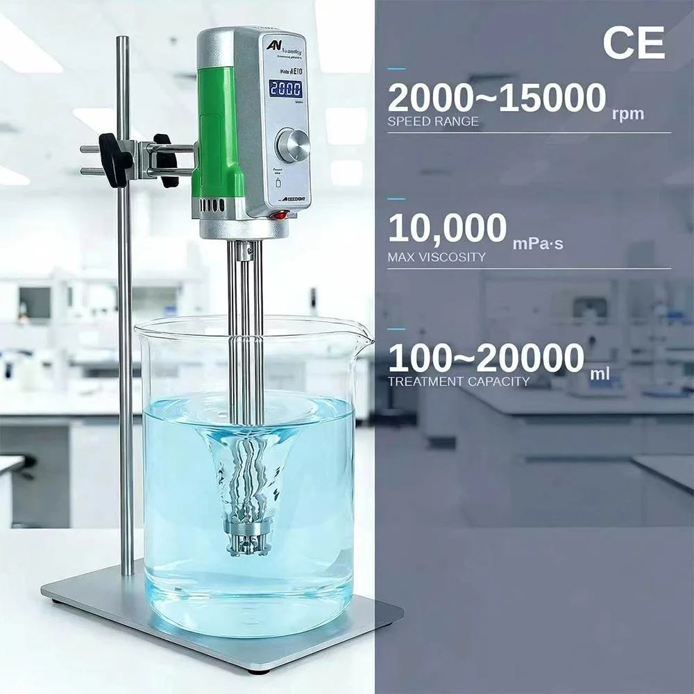 High Shear Homogenizer AE10 SS316L Stainless Steel Lab Dispersing Emulsifier for Small Capacity Paste Media Cosmetic
High Shear Homogenizer AE10 SS316L Stainless Steel Lab Dispersing Emulsifier for Small Capacity Paste Media Cosmetic