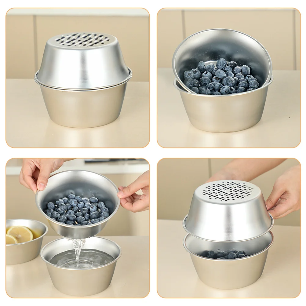 1 set Stainless Steel Mesh Colander Bowl For Rice Vegetable Washing Drain Basin Multifunctional Food Strainer Kitchen Sink Tool
1 set Stainless Steel Mesh Colander Bowl For Rice Vegetable Washing Drain Basin Multifunctional Food Strainer Kitchen Sink Tool
