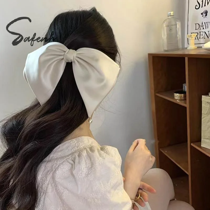 Black Womens Temperament Barrettes Princess Girls Sweet Elegant Bow Hairpins Fashion Satin Large Hair Clips Party Headdress
Black Womens Temperament Barrettes Princess Girls Sweet Elegant Bow Hairpins Fashion Satin Large Hair Clips Party Headdress