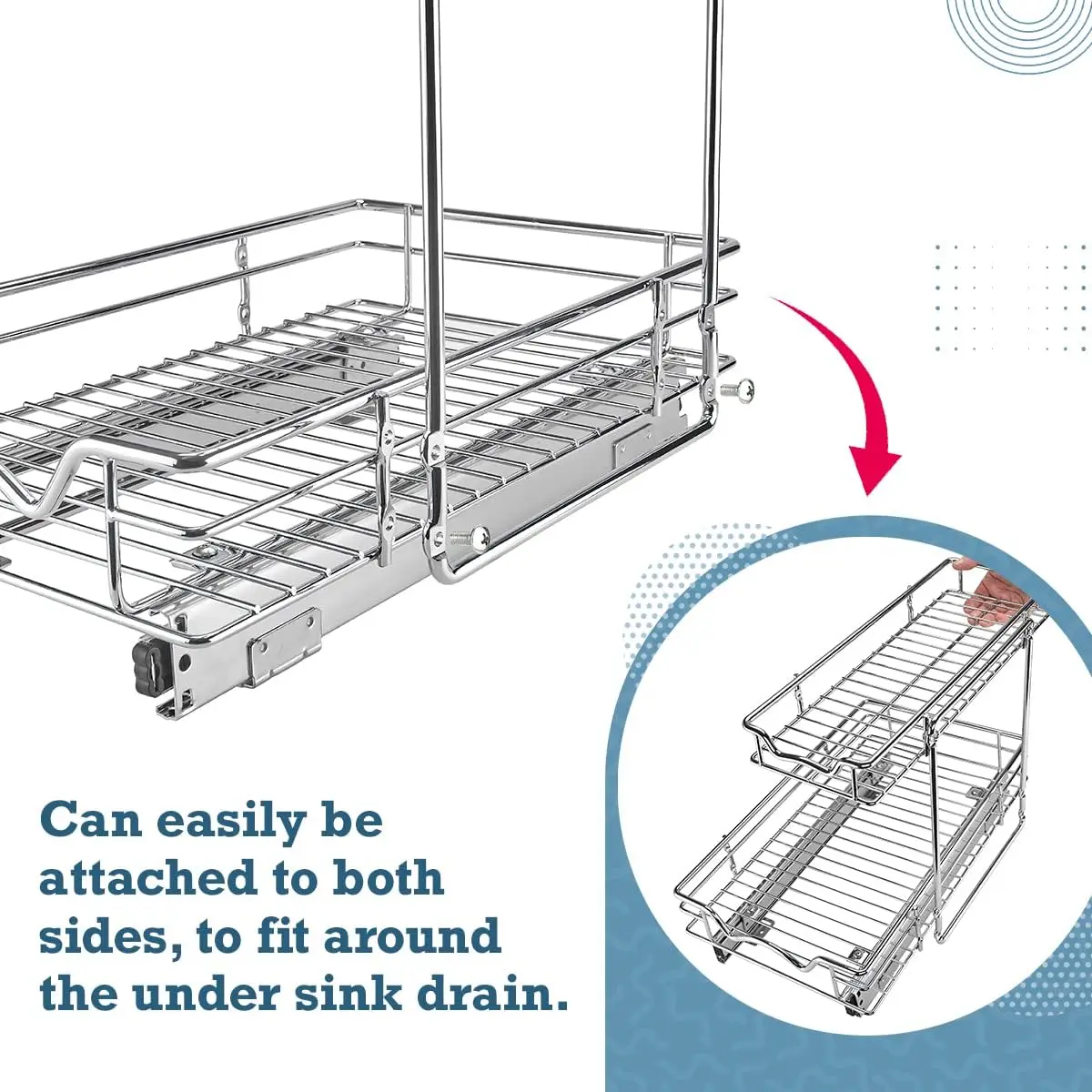 Holdn’ Storage Two Tier Under Sink Organizers And Storage - Slide Out Cabinet Organizer With Sliding Drawers For Inside
Holdn’ Storage Two Tier Under Sink Organizers And Storage - Slide Out Cabinet Organizer With Sliding Drawers For Inside
