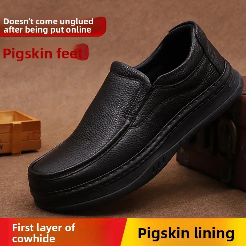 High Quality Flat Heel Casual Men's Loafers Top Layer Cowhide Business Leather Shoes for Men 2026 Soft Leather Zapatos De Hombre
High Quality Flat Heel Casual Men's Loafers Top Layer Cowhide Business Leather Shoes for Men 2026 Soft Leather Zapatos De Hombre