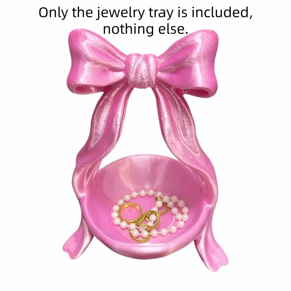 Elegant 3D Printed Jewelry Tray Decorative Glossy Bow Ribbon Ring Holder Sweet Baroque Style Jewelry Plates Desktop Use
Elegant 3D Printed Jewelry Tray Decorative Glossy Bow Ribbon Ring Holder Sweet Baroque Style Jewelry Plates Desktop Use
