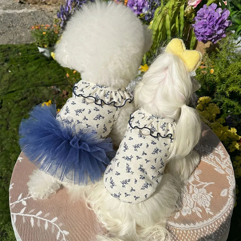 Floral Dog Couple Clothes Summer Boys Girls Lace Collar Sleeveless Hoodie Vest Dress For Small Medium Dog Chiwawa Pet Tutu Skirt
Floral Dog Couple Clothes Summer Boys Girls Lace Collar Sleeveless Hoodie Vest Dress For Small Medium Dog Chiwawa Pet Tutu Skirt