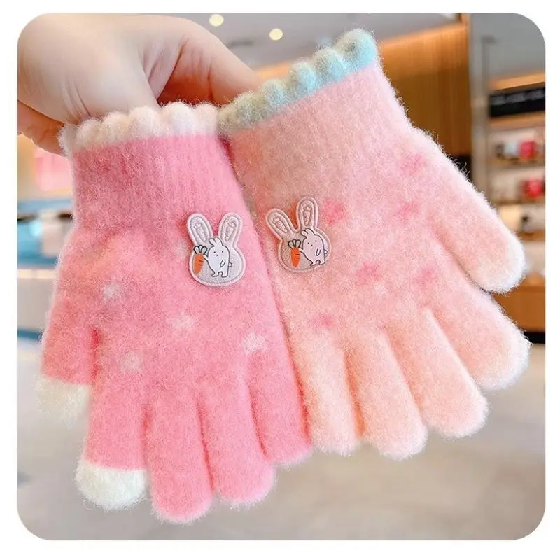 5 Colors Winter Girls Five-Finger Pink Gloves Knitted Thickened Plush Warm Kids Gloves Children Cute Bunny Knit Gloves 1-6Y
5 Colors Winter Girls Five-Finger Pink Gloves Knitted Thickened Plush Warm Kids Gloves Children Cute Bunny Knit Gloves 1-6Y