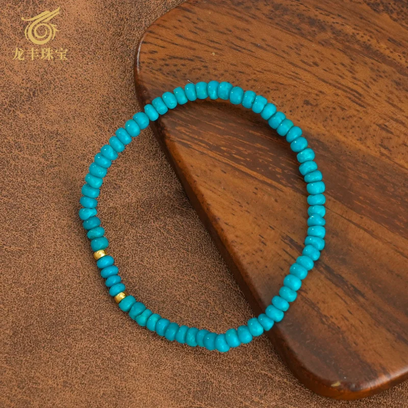 18k Gold Pine Seed Material Natural Green Turquoise Beaded Bracelet Women
18k Gold Pine Seed Material Natural Green Turquoise Beaded Bracelet Women