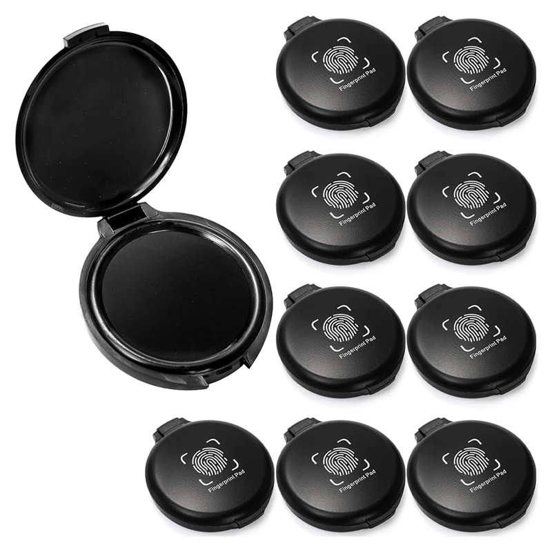 10 Pack Fingerprint Ink Pads, Mini Black Thumbprint Stamp Pad, Easy To Wash Portable Thumbprint Kit
10 Pack Fingerprint Ink Pads, Mini Black Thumbprint Stamp Pad, Easy To Wash Portable Thumbprint Kit