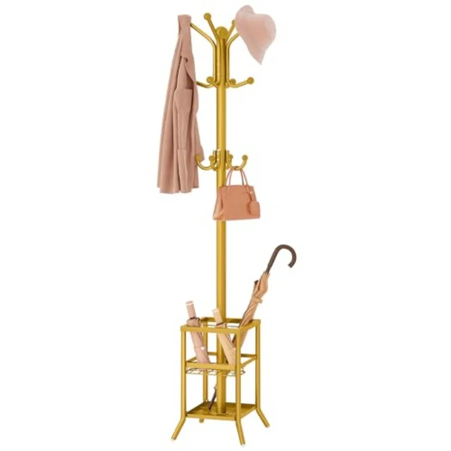 Coat Rack Freestanding, Coat Rack Stand with Umbrella Holder, Metal Coat Tree with 12 Hooks, Tree Clothes Hat for Entryway, Hal
Coat Rack Freestanding, Coat Rack Stand with Umbrella Holder, Metal Coat Tree with 12 Hooks, Tree Clothes Hat for Entryway, Hal