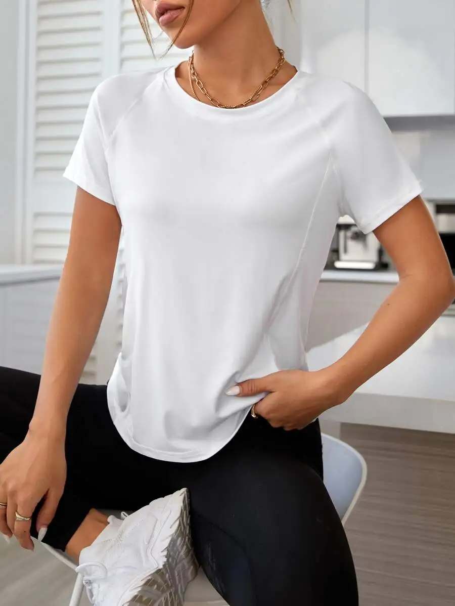 Women Sport Contrast Mesh Raglan Sleeve Gym Tee Breathable Quick Dry
Women Sport Contrast Mesh Raglan Sleeve Gym Tee Breathable Quick Dry