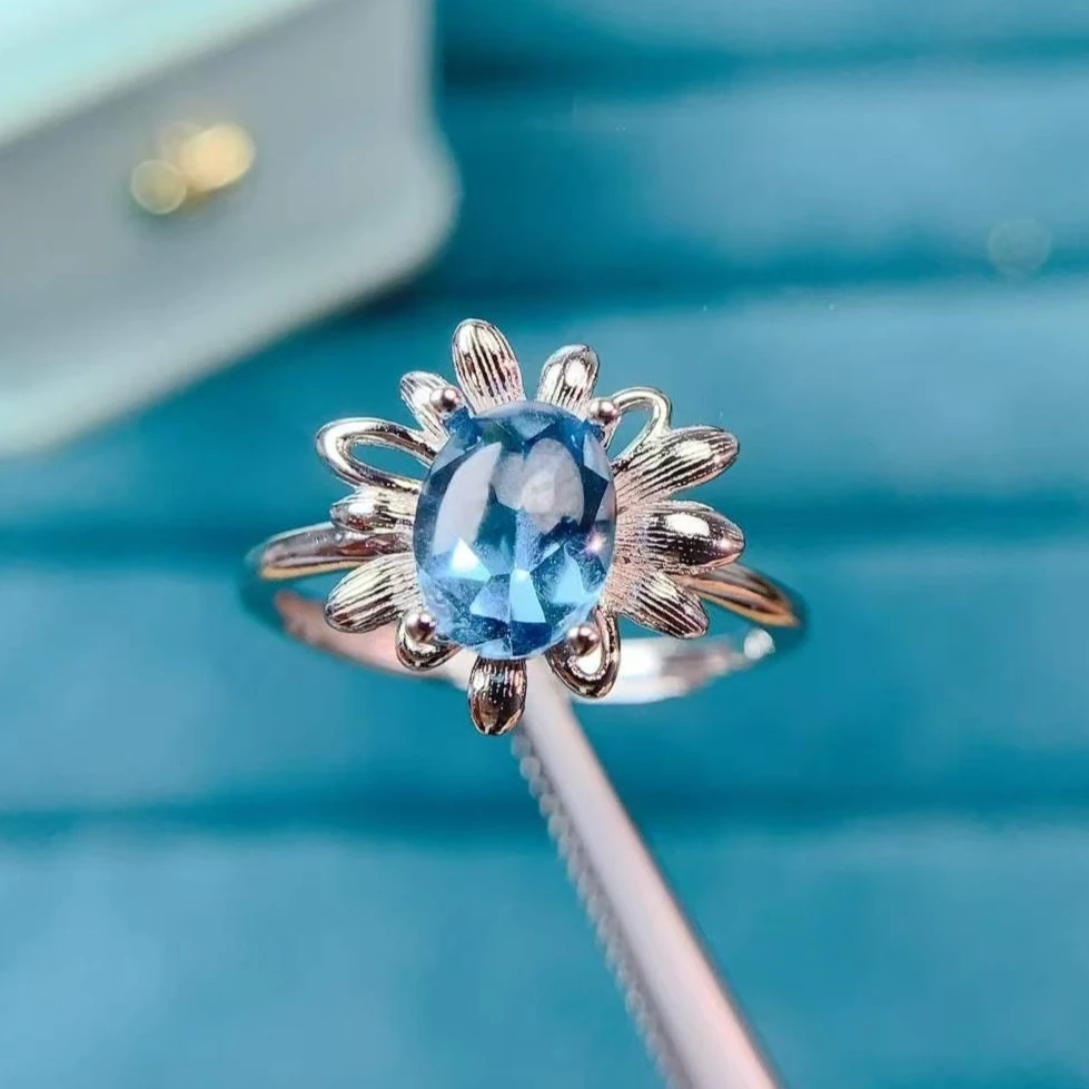 Sterling 925 silver topaz ring Natural Topaz Ring for party 6mm*8mm 1ct London Blue Topaz 925 Silver Ring with Certificate
Sterling 925 silver topaz ring Natural Topaz Ring for party 6mm*8mm 1ct London Blue Topaz 925 Silver Ring with Certificate