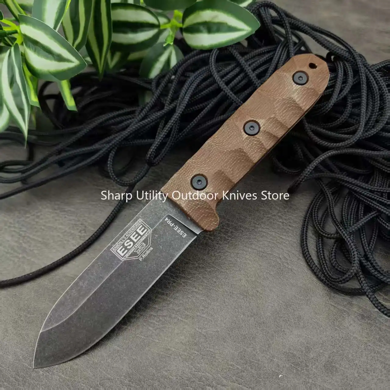 E-S-E PR4 Outdoor Multipurpose Fixed Blade Knife, Cutting Tool for Camping Gardening Daily Use, High Hardness Practical Knives
E-S-E PR4 Outdoor Multipurpose Fixed Blade Knife, Cutting Tool for Camping Gardening Daily Use, High Hardness Practical Knives