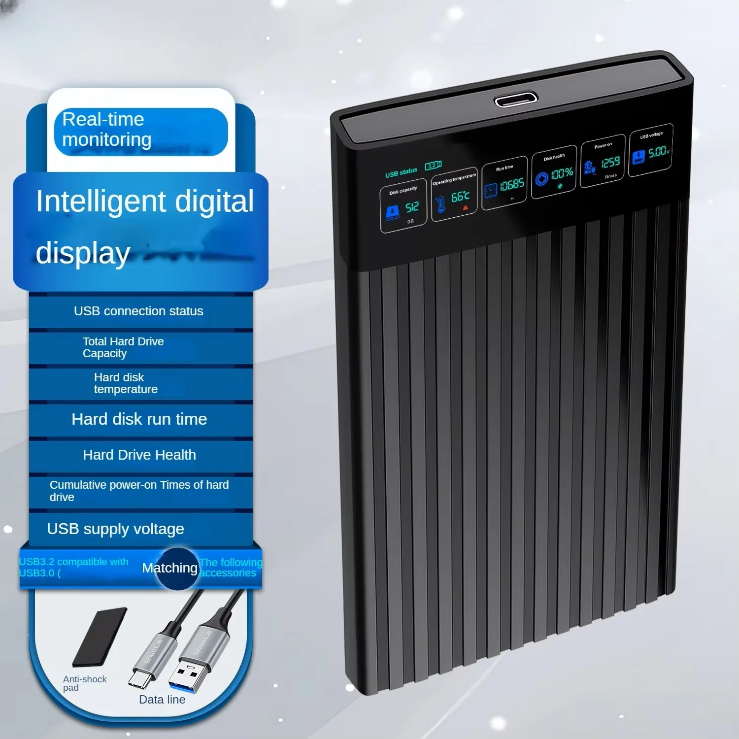 2025 New For 2.5 Inch HDD Case SATA USB3.1 Hard Disk Enclosure, LED Display, 6Gbps Disk Storage Enclosure For PC
2025 New For 2.5 Inch HDD Case SATA USB3.1 Hard Disk Enclosure, LED Display, 6Gbps Disk Storage Enclosure For PC
