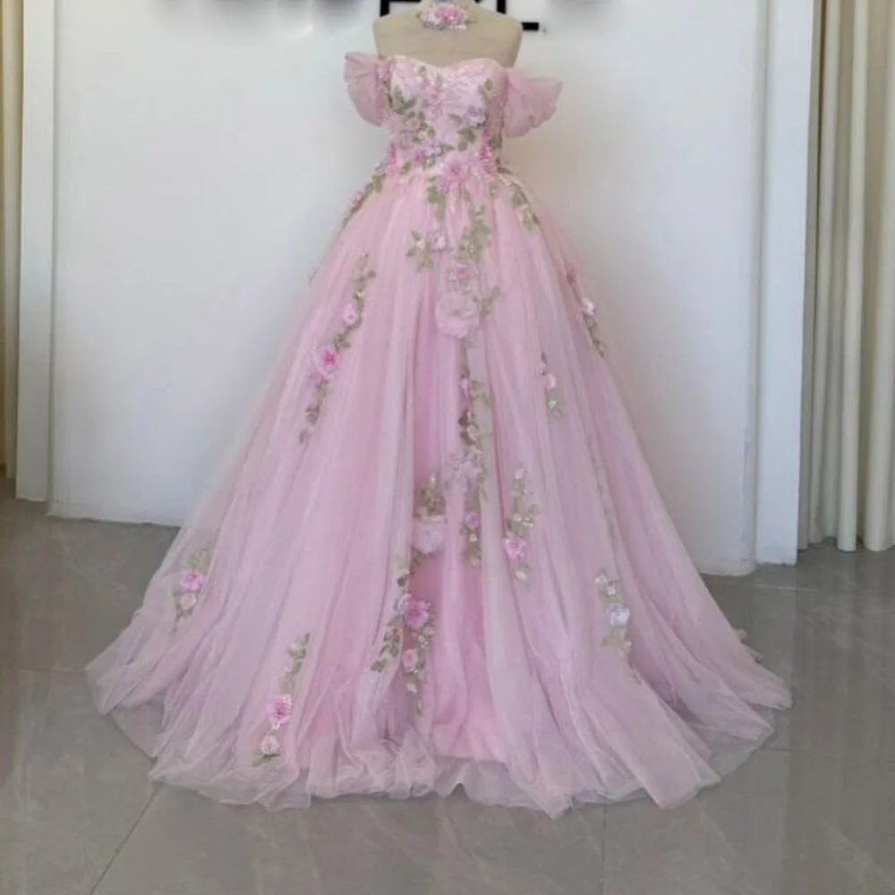 Кружевное вечернее платье с вышивкой по индивидуальному заказу, бальное платье с 3D цветком, обручальные платья с открытыми плечами, пышное вечернее платье
Кружевное вечернее платье с вышивкой по индивидуальному заказу, бальное платье с 3D цветком, обручальные платья с открытыми плечами, пышное вечернее платье