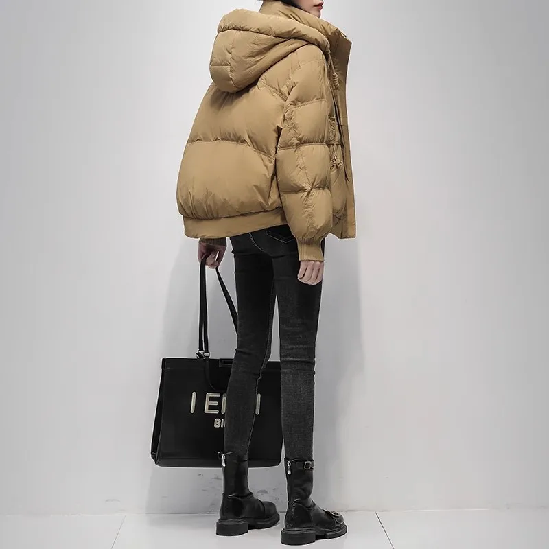 Women's Thicken Parker 2024 Winter New Ladies White Duck Down Hooded Coat Female Warm Coat Fashion Casual Short Parkas Overcoat
Women's Thicken Parker 2024 Winter New Ladies White Duck Down Hooded Coat Female Warm Coat Fashion Casual Short Parkas Overcoat