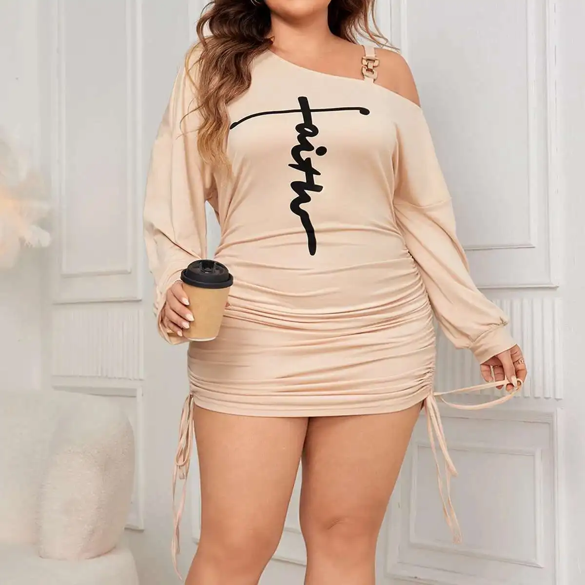 Shoulder Long Off Sleeved Hip Hugging Dress, Plus Size, Fat Mm, Printed Drawstring Skirt 2025 Party Summer Elegantes Casual Y2k
Shoulder Long Off Sleeved Hip Hugging Dress, Plus Size, Fat Mm, Printed Drawstring Skirt 2025 Party Summer Elegantes Casual Y2k