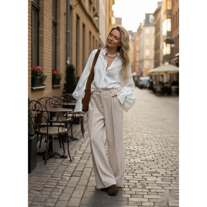 Повседневные осенне-зимние женские вельветовые брюки с высокой талией, свободные широкие брюки, хлопковые брюки в стиле ретро для удобной модной одежды
Повседневные осенне-зимние женские вельветовые брюки с высокой талией, свободные широкие брюки, хлопковые брюки в стиле ретро для удобной модной одежды