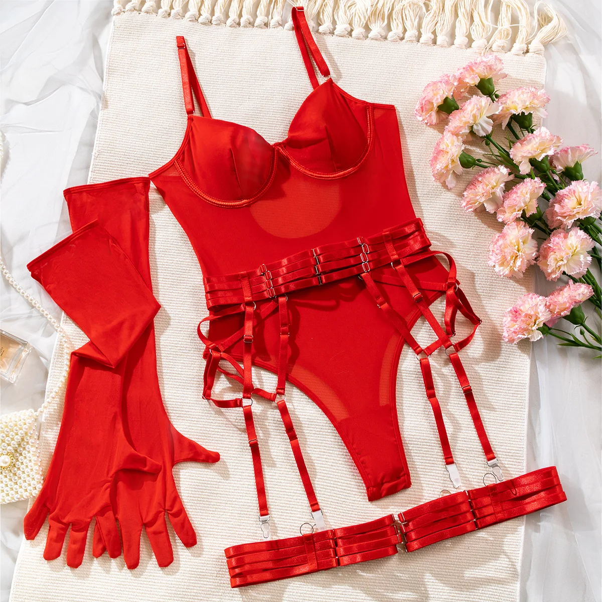 Women Hotsweet Mesh Vintage Straps Bodysuits Chic Patchwork Jumpsuits Slim Bandage Top with Leg Rings Rompers Summer Clothing
Women Hotsweet Mesh Vintage Straps Bodysuits Chic Patchwork Jumpsuits Slim Bandage Top with Leg Rings Rompers Summer Clothing