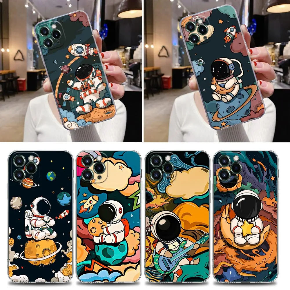 Cartoon Astronaut Clear Phone Case For Apple iPhone 15 13 11 12 14 Pro Max XS 7 8 15 Plus Case Silicone Cover Cosmonaut Spaceman
Cartoon Astronaut Clear Phone Case For Apple iPhone 15 13 11 12 14 Pro Max XS 7 8 15 Plus Case Silicone Cover Cosmonaut Spaceman