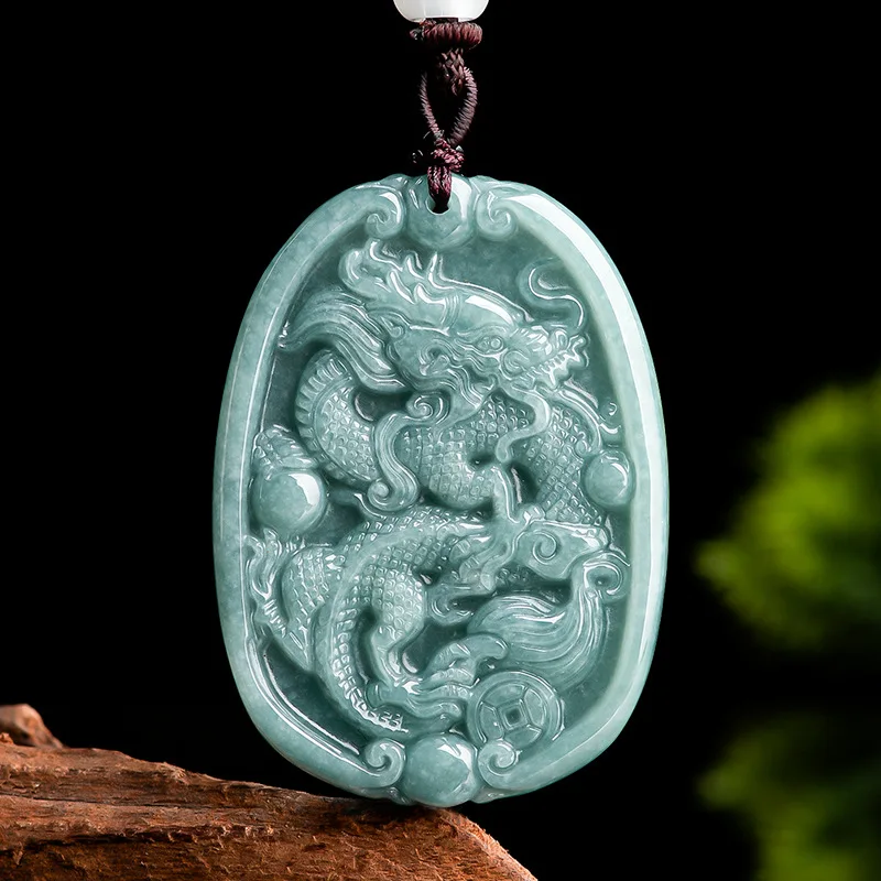 Natural A-grade Jade Blue Water Mighty Dragon King Tongcai Dragon Brand Zodiac Dragon Pendant Ice Seed Jade for Men and Women
Natural A-grade Jade Blue Water Mighty Dragon King Tongcai Dragon Brand Zodiac Dragon Pendant Ice Seed Jade for Men and Women