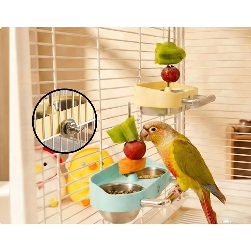 Multi-functional Parrot Feeder Integrated Birdcage Perch Food Box Anti-tipping Anti-spilling Leak-proof Easy to Clean
Multi-functional Parrot Feeder Integrated Birdcage Perch Food Box Anti-tipping Anti-spilling Leak-proof Easy to Clean