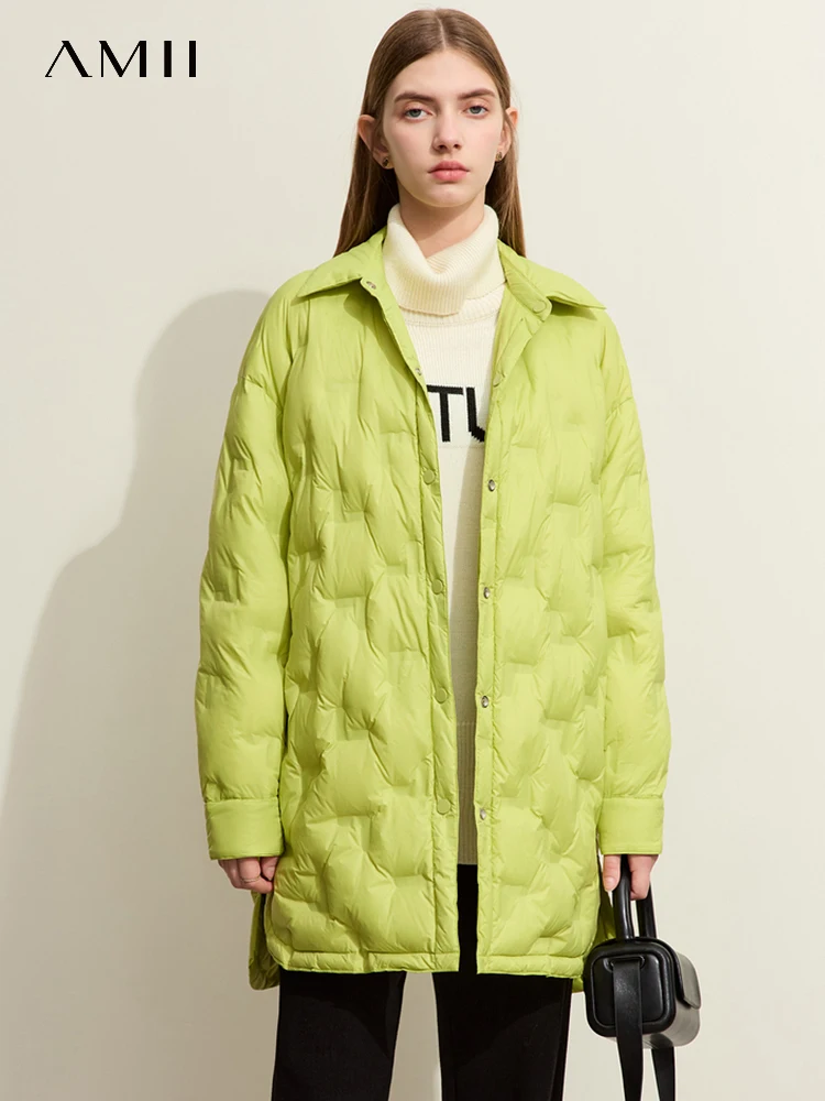 AMII Minimalist Shirt Type Women Down Puffer Coat 2023 New Light Warm Jacket Winter Outerwear Solid Padded Coat Female 12324058
AMII Minimalist Shirt Type Women Down Puffer Coat 2023 New Light Warm Jacket Winter Outerwear Solid Padded Coat Female 12324058