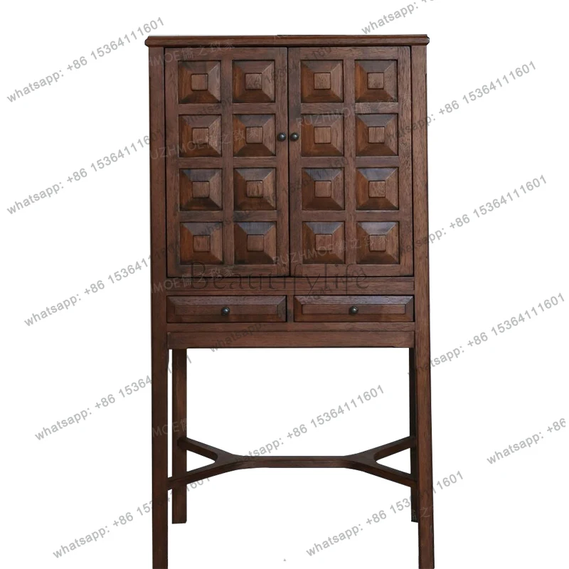 Medieval solid wood living room household dining side cabinet retro storage locker small apartment
Medieval solid wood living room household dining side cabinet retro storage locker small apartment