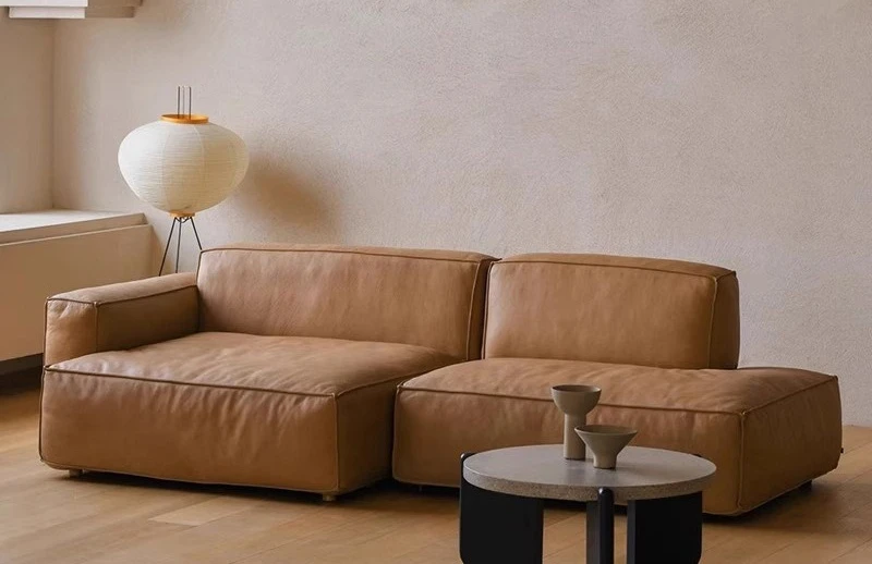 retro style living room simple modern caramel color first layer cowhide Italian minimalist small apartment leather sofa
retro style living room simple modern caramel color first layer cowhide Italian minimalist small apartment leather sofa