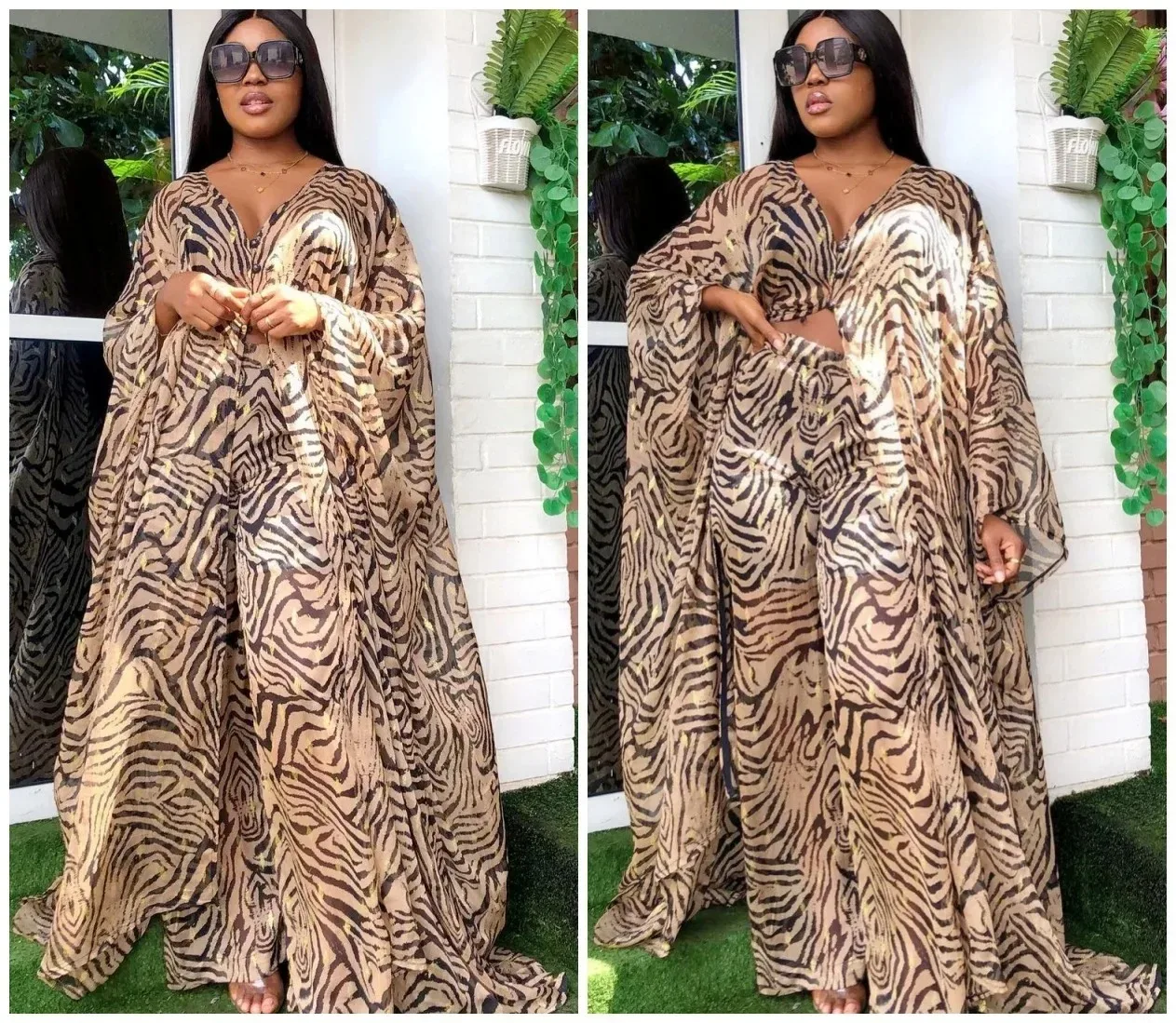 Fashion Printed Muslim Set 2-piece Set African Dress Chiffon Cardigan Trousers Loose African Abaya Dubai Turkey Islamic Clothing
Fashion Printed Muslim Set 2-piece Set African Dress Chiffon Cardigan Trousers Loose African Abaya Dubai Turkey Islamic Clothing