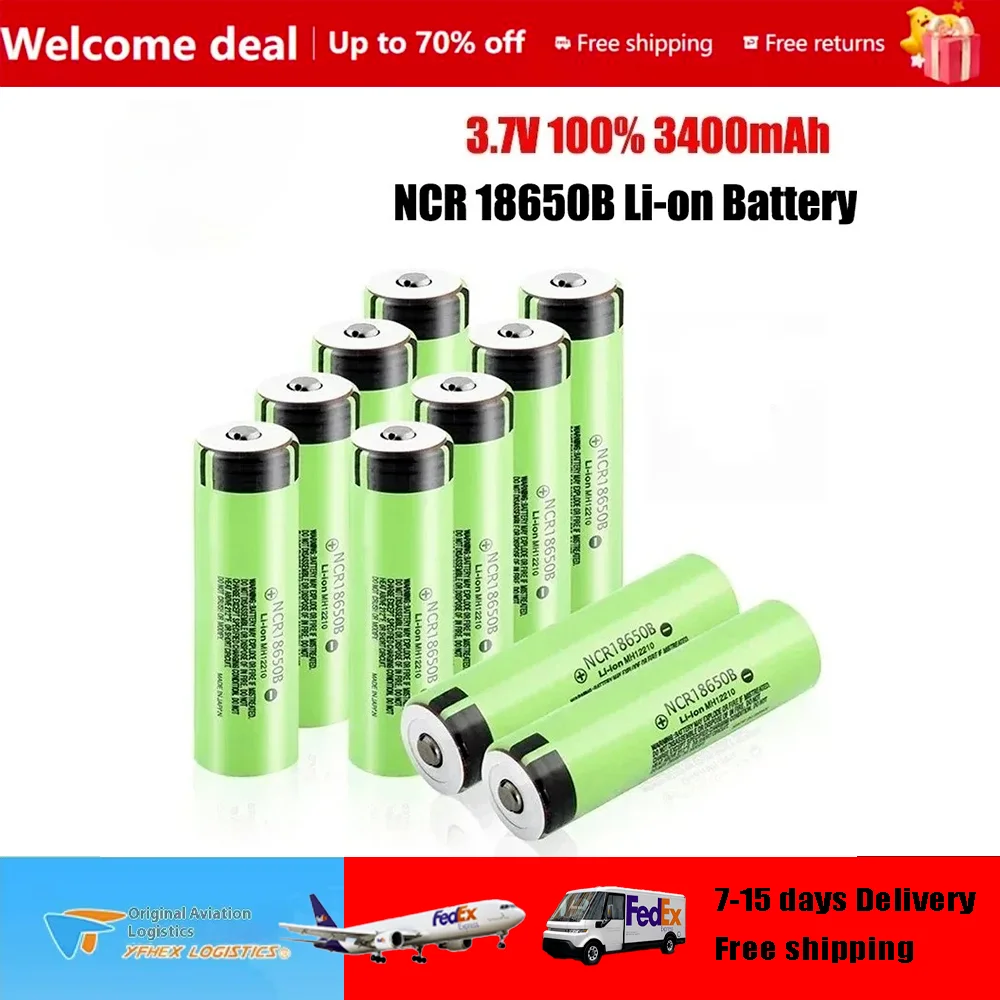 New Protected NCR18650B 3.7v 3400mAh 18650 Lithium Rechargeable Battery with Pointed (No PCB) for Flashlight Batteries 18650.00
New Protected NCR18650B 3.7v 3400mAh 18650 Lithium Rechargeable Battery with Pointed (No PCB) for Flashlight Batteries 18650.00