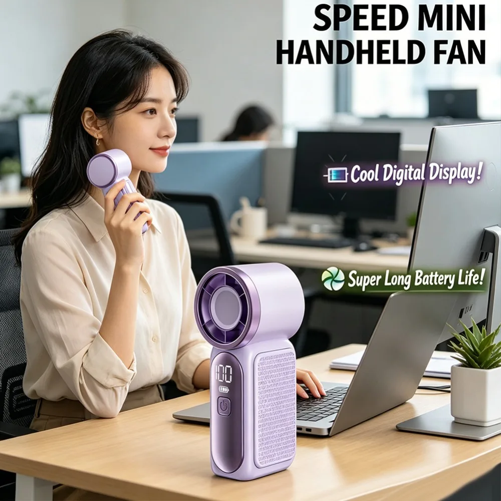Handheld Mini USB Fan High Speed Portable Personal Fan LED Display With Lanyard For Outdoor Travel Makeup Cooling Fan Women
Handheld Mini USB Fan High Speed Portable Personal Fan LED Display With Lanyard For Outdoor Travel Makeup Cooling Fan Women