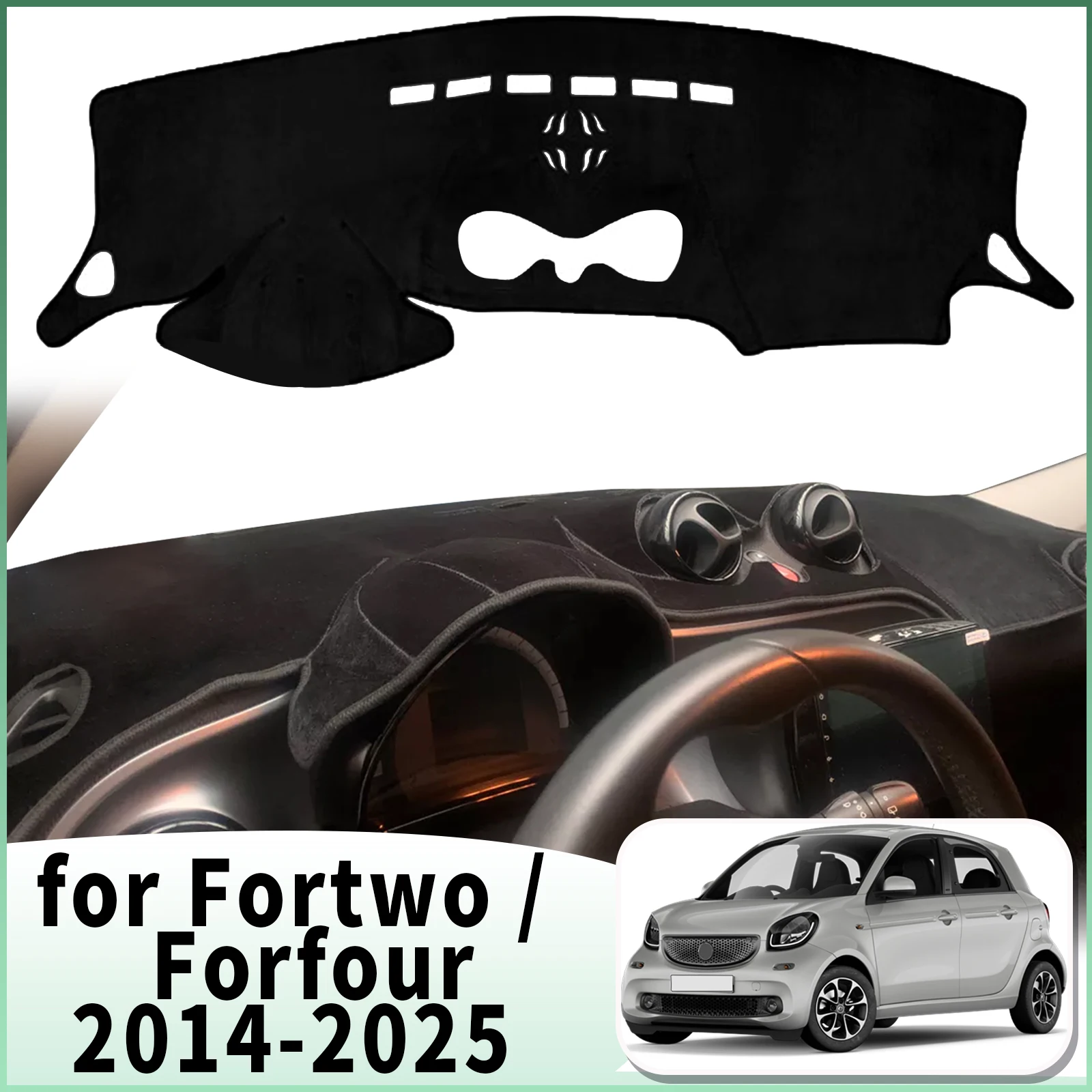 for Smart Fortwo Forfour 2014-2025 III Car Dashmat Dashboard Cover Pad DashMat Sunshade Accessories Protective Carpet Leather
for Smart Fortwo Forfour 2014-2025 III Car Dashmat Dashboard Cover Pad DashMat Sunshade Accessories Protective Carpet Leather