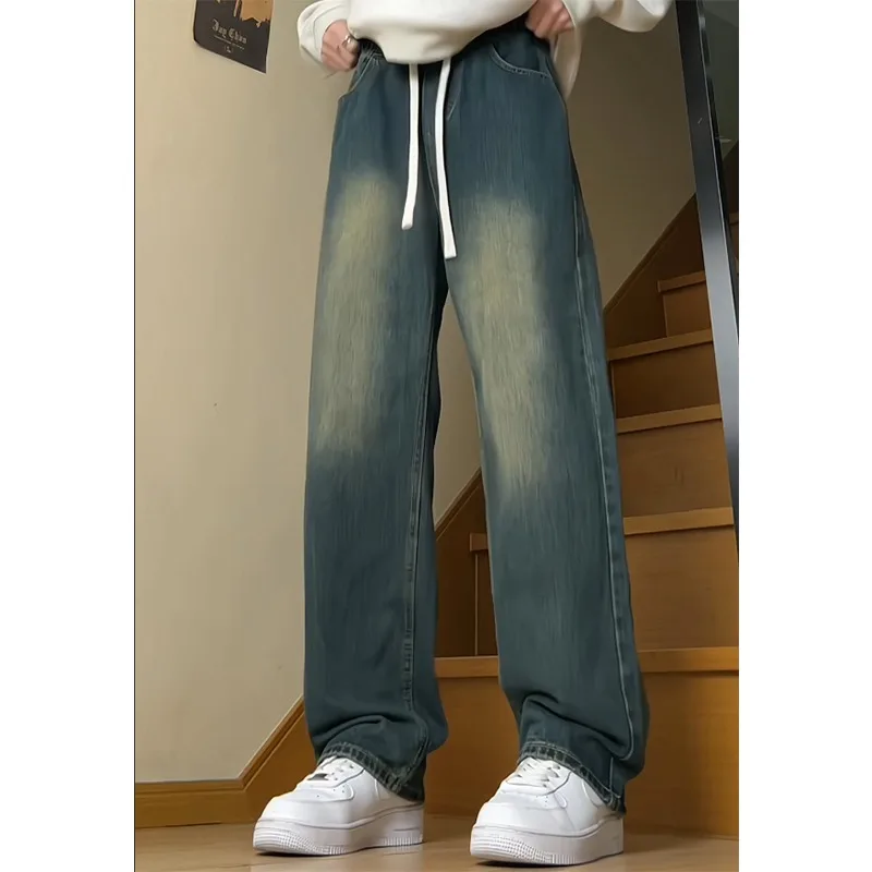 Mens Jeans Man Pants Vintage American Washed Distressed Loose Fit Casual Denim Trousers For Men
Mens Jeans Man Pants Vintage American Washed Distressed Loose Fit Casual Denim Trousers For Men