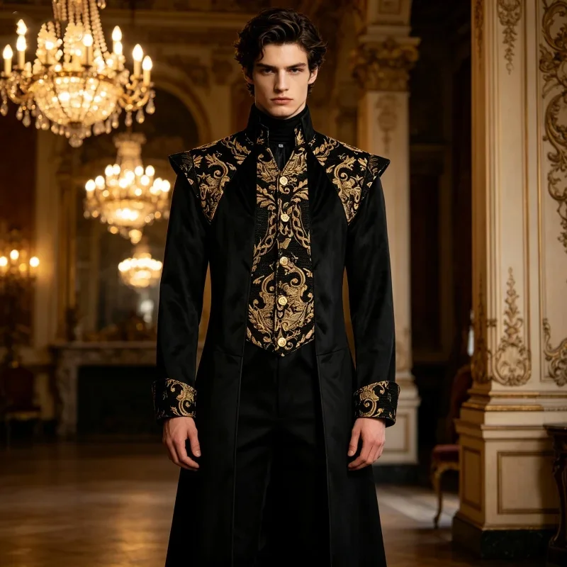Vintage Medieval Steampunk Tailcoat Jacket Gothic Victorian Formal Suit Coat Man Stage Performance Halloween Party Cos Costume
Vintage Medieval Steampunk Tailcoat Jacket Gothic Victorian Formal Suit Coat Man Stage Performance Halloween Party Cos Costume