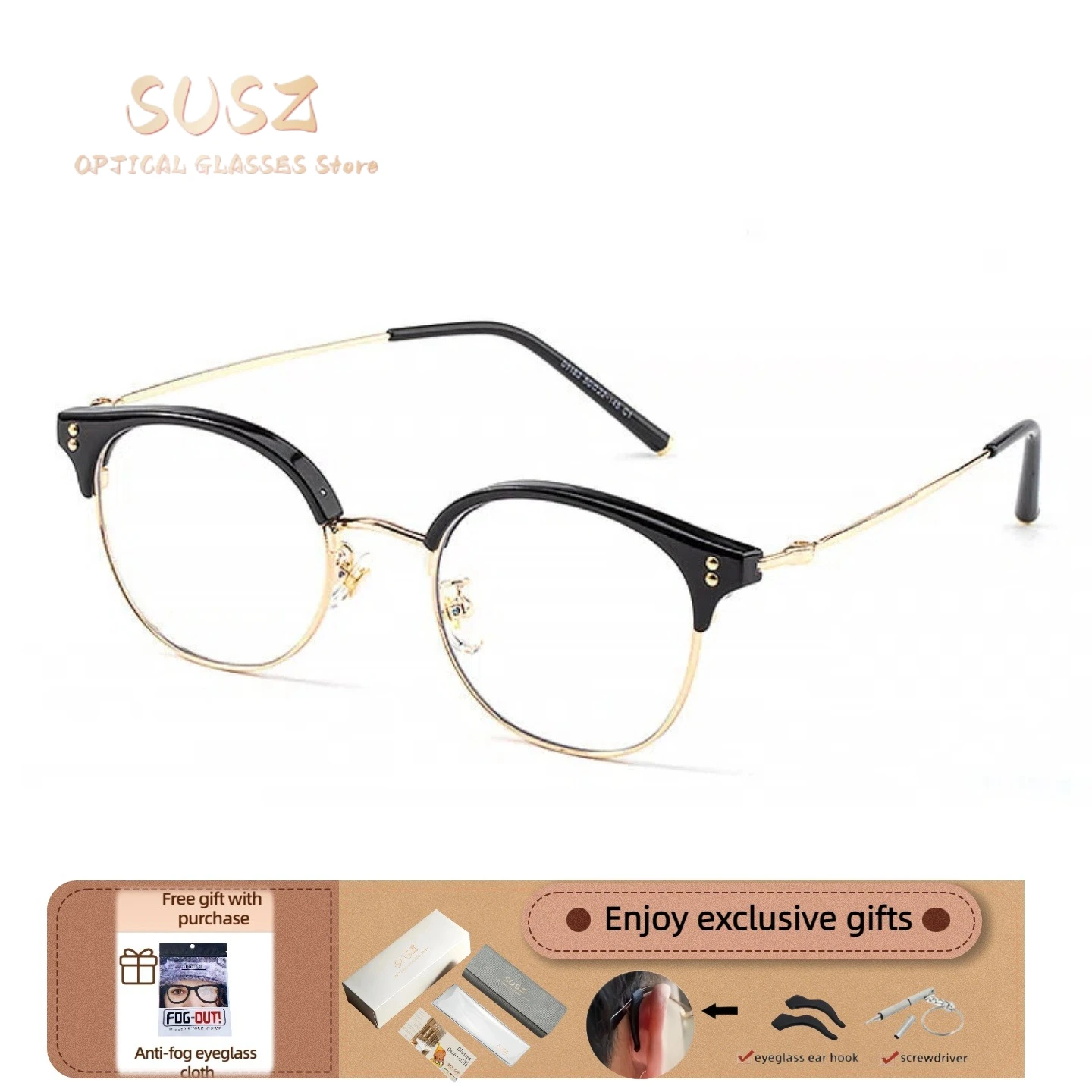 SUSZ Women Men Reading Glasses Textured Anti Blue Light Myopia Hyperopia Glasses Anti-Reflective Optical Browline Eyewear Frame
SUSZ Women Men Reading Glasses Textured Anti Blue Light Myopia Hyperopia Glasses Anti-Reflective Optical Browline Eyewear Frame