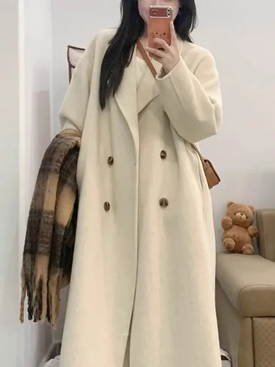 Oaeal Double-Sided Camere Coat Korean Sle Woolen Outerwear Medium-Length Autumn Winter New Arrival Faion Sensation
Oaeal Double-Sided Camere Coat Korean Sle Woolen Outerwear Medium-Length Autumn Winter New Arrival Faion Sensation