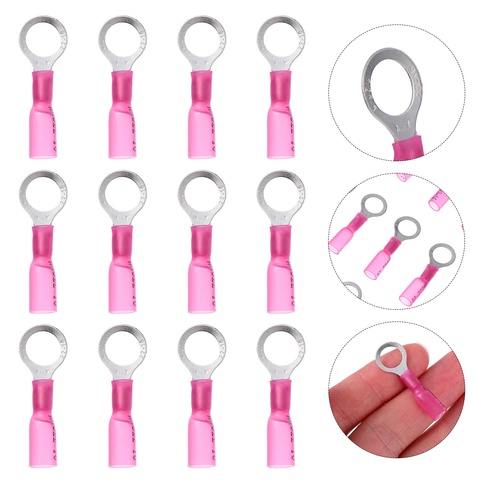 50Pcs Wire Terminal Heat Shrink Connectors Insulated Electrical Crimp Connectors Waterproof for Auto Marine Applications
50Pcs Wire Terminal Heat Shrink Connectors Insulated Electrical Crimp Connectors Waterproof for Auto Marine Applications