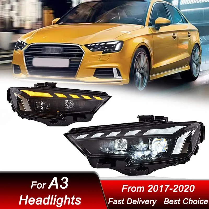 Pop Car LED Headlights For Audi A3 2017-2020 to RS style LED Headlamp Assembly Upgrade High Configure Projector Lens Accessories
Pop Car LED Headlights For Audi A3 2017-2020 to RS style LED Headlamp Assembly Upgrade High Configure Projector Lens Accessories
