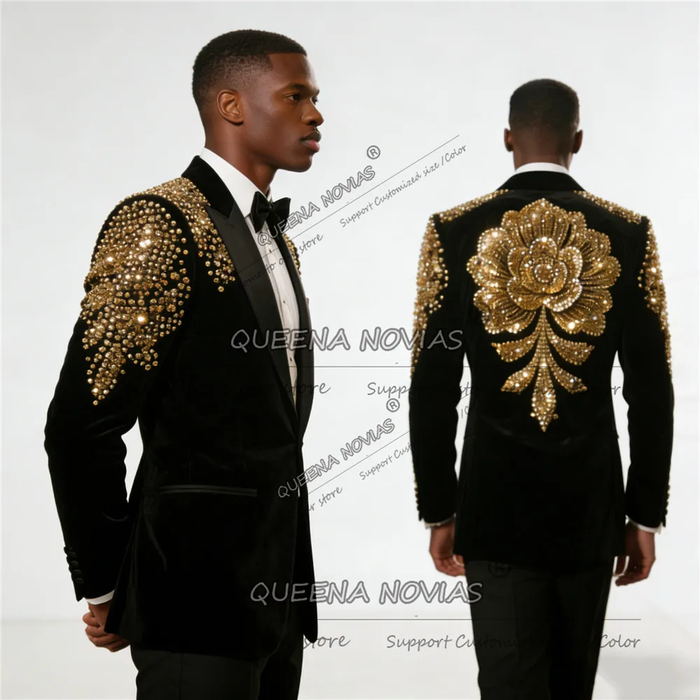 Exquisite Crystals Beaded Suit Attire For Men Peaked Lapel Prom Blazer Customized Man Banquet Groom Wedding Tuxedos Outfits 2026
Exquisite Crystals Beaded Suit Attire For Men Peaked Lapel Prom Blazer Customized Man Banquet Groom Wedding Tuxedos Outfits 2026