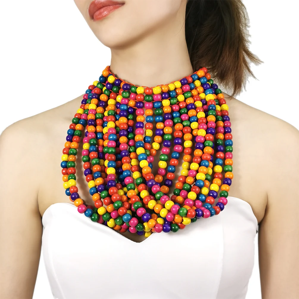 MANILAI Multilayer Drap Wood Beads Necklaces For Women Bohemian Statement Wooden Beaded Collar Choker Necklace Handmade Jewelry
MANILAI Multilayer Drap Wood Beads Necklaces For Women Bohemian Statement Wooden Beaded Collar Choker Necklace Handmade Jewelry