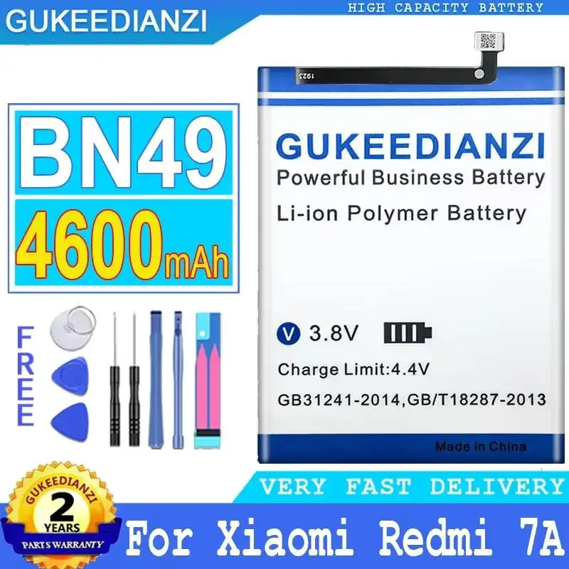 For Xiaomi Redmi 7A Reliable Power Mobile Phone Battery BN49 4600mAh
For Xiaomi Redmi 7A Reliable Power Mobile Phone Battery BN49 4600mAh
