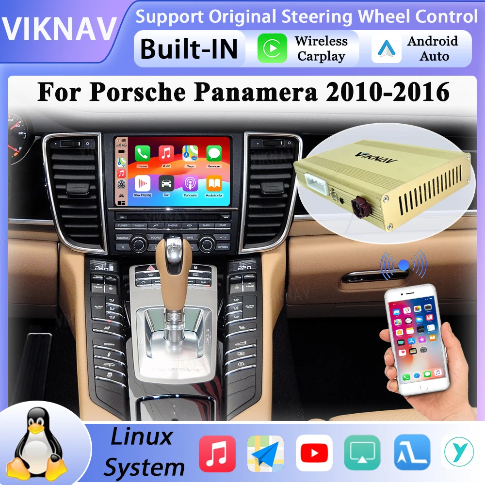 For Porsche Panamera Macan Cayenne Cayman 911 Wireless CarPlay Box Android Auto Decoder Box Airplay Stereo GPS Car Touch Screen
For Porsche Panamera Macan Cayenne Cayman 911 Wireless CarPlay Box Android Auto Decoder Box Airplay Stereo GPS Car Touch Screen