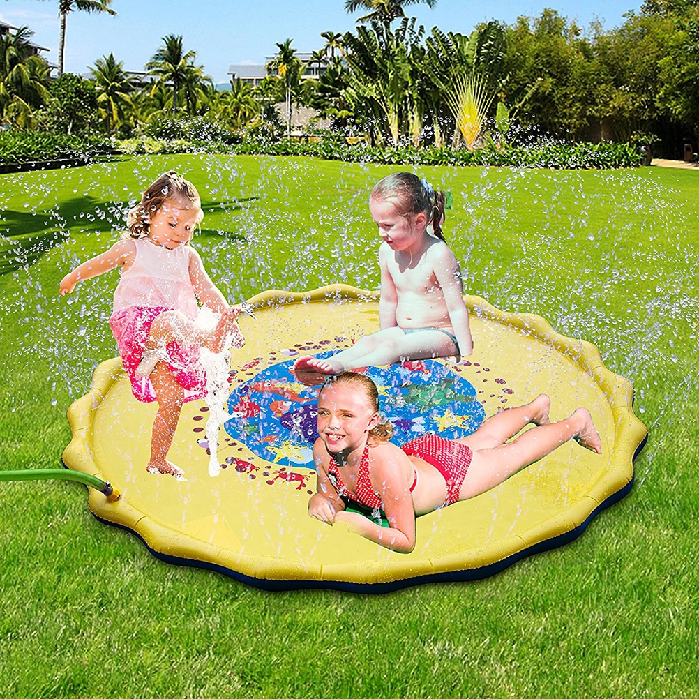 107cm Sprinkler Play Mat Inflatable Kids Drainable Training Touch Visual Splash Playmat for Children Fountain Hole
107cm Sprinkler Play Mat Inflatable Kids Drainable Training Touch Visual Splash Playmat for Children Fountain Hole