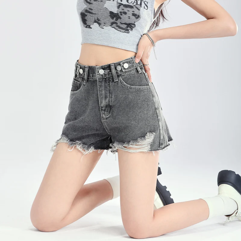 Korean Denim Holes Shorts For Women Fashion High WaistWide Leg Short Jeans Female Designer Casual Street Short
Korean Denim Holes Shorts For Women Fashion High WaistWide Leg Short Jeans Female Designer Casual Street Short