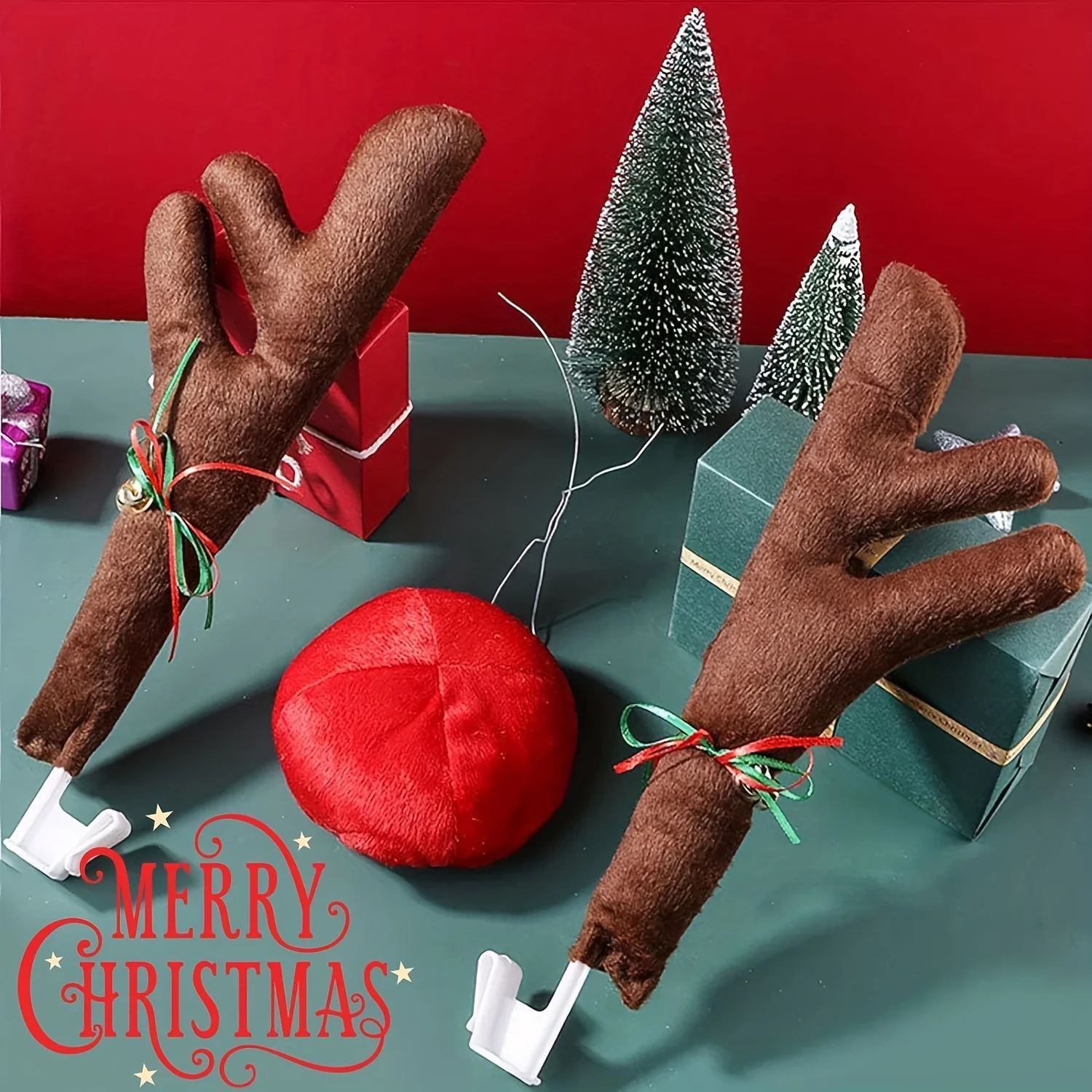 1PC Christmas Reindeer Car Decorations Rudolf Reindeer Antlers Red Nose Car Decoration Kit Christmas Car Decorations
1PC Christmas Reindeer Car Decorations Rudolf Reindeer Antlers Red Nose Car Decoration Kit Christmas Car Decorations