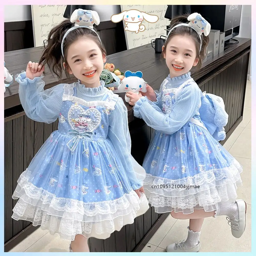 Kawaii Cinnamoroll Kuromi детское платье-свитер в стиле Лолиты, аниме Sanrios Melody, зимнее детское праздничное синее платье принцессы с героями мультфильмов, подарок
Kawaii Cinnamoroll Kuromi детское платье-свитер в стиле Лолиты, аниме Sanrios Melody, зимнее детское праздничное синее платье принцессы с героями мультфильмов, подарок