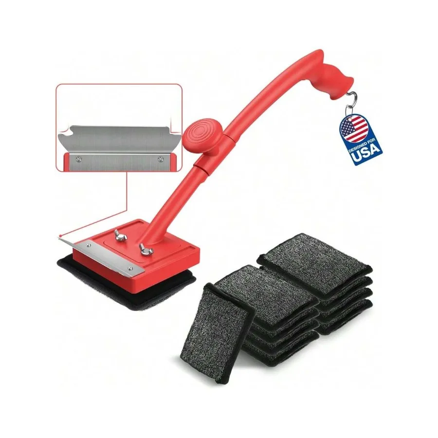 Grill Brush Bristle Free, Non Metal Wire With Scraper 10 Replacement Heads, Steam Grilling Grate Cleaning Tool, BBQ Cleaner Acc
Grill Brush Bristle Free, Non Metal Wire With Scraper 10 Replacement Heads, Steam Grilling Grate Cleaning Tool, BBQ Cleaner Acc