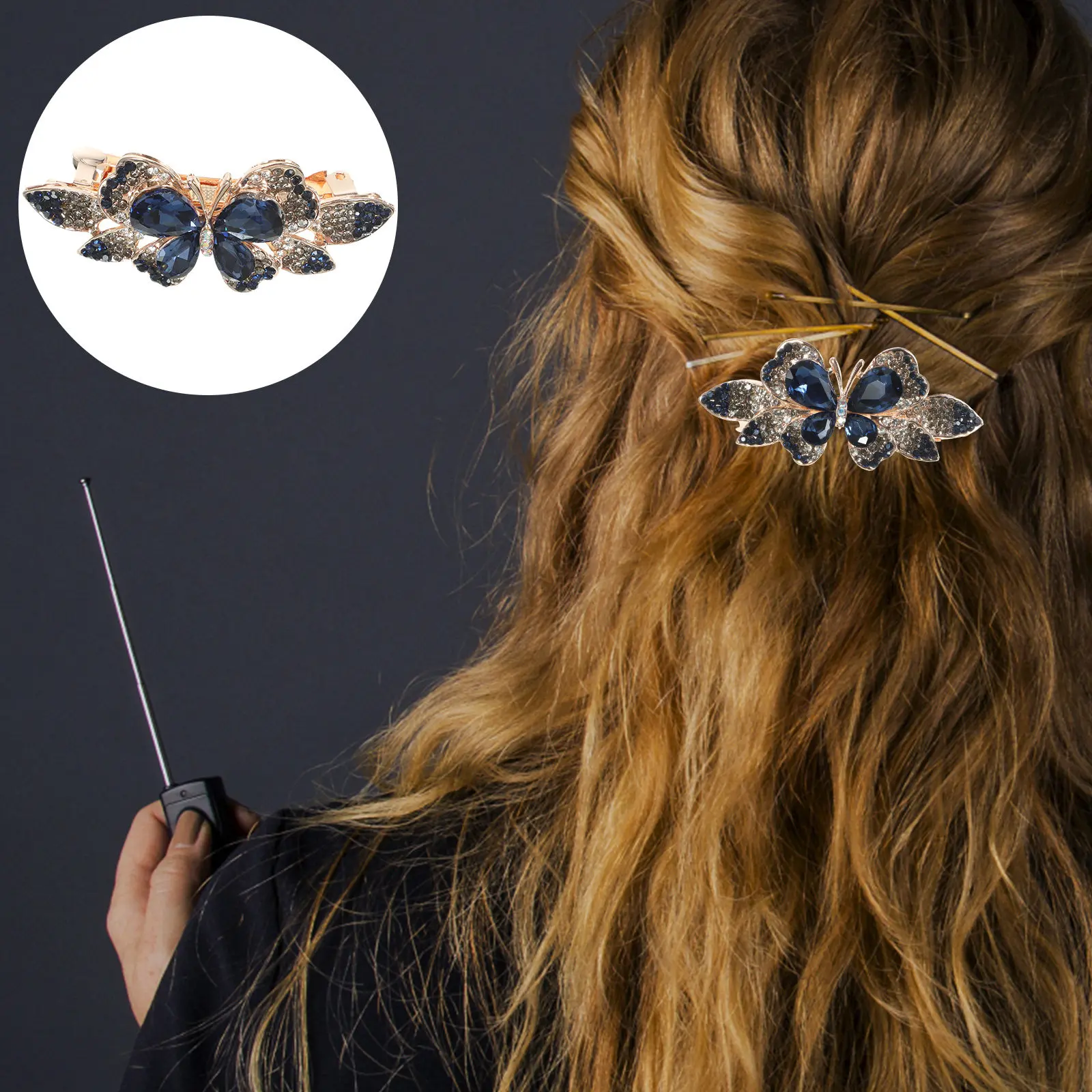 Rhinestone Butterfly Hair Clip Metal Barrette Women Wedding Party Bridal Hair Accessories Crystal Sparkly Hairpins Prom Styling
Rhinestone Butterfly Hair Clip Metal Barrette Women Wedding Party Bridal Hair Accessories Crystal Sparkly Hairpins Prom Styling