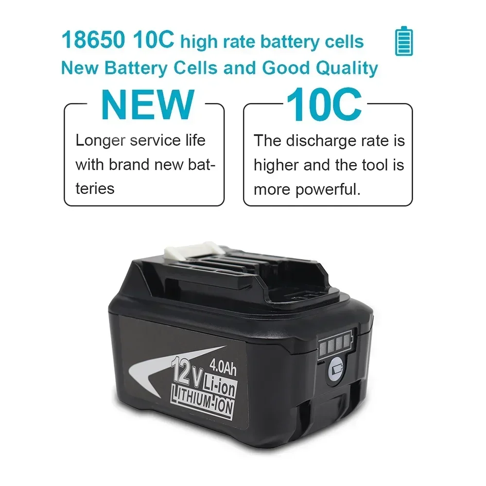 Rechargeable 12V/10.8V 6.0Ah/4.0Ah Li - Batteries for Makita, Compatible with 10V 6000mAh BL1040B in CXT Power Tool Series
Rechargeable 12V/10.8V 6.0Ah/4.0Ah Li - Batteries for Makita, Compatible with 10V 6000mAh BL1040B in CXT Power Tool Series