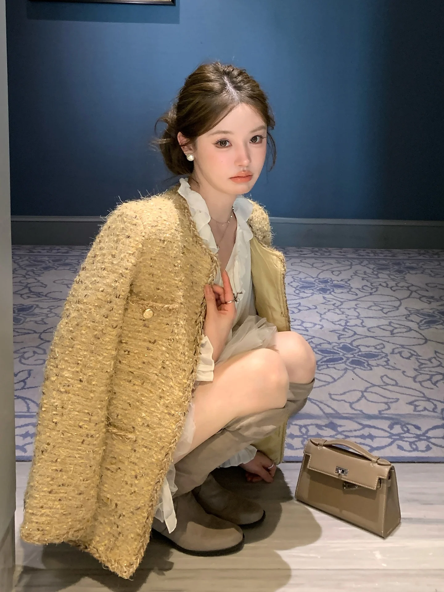 FanyFloss тяжелое повседневное свободное женское пальто с цветочным принтом, маленькое пальто Fraance OL Aosphere, сверкающее шерстяное пальто с блестками
FanyFloss тяжелое повседневное свободное женское пальто с цветочным принтом, маленькое пальто Fraance OL Aosphere, сверкающее шерстяное пальто с блестками