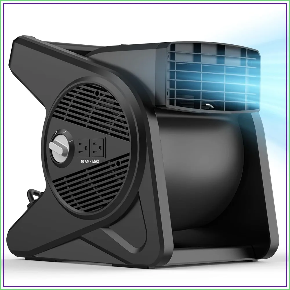 15" Utility Pivoting Blower Fan, High Velocity Floor Blower with 2 Outlets, 3 Speeds Air Mover for Workshop Garage Gym Drying
15" Utility Pivoting Blower Fan, High Velocity Floor Blower with 2 Outlets, 3 Speeds Air Mover for Workshop Garage Gym Drying