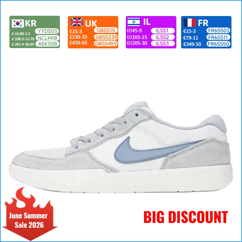 Nike SB Force 58 Soft, Comfortable, Stylish, Versatile, Trendy, Durable, Slip-Resistant Low-Top Skate Shoes Unisex IH0636-141
Nike SB Force 58 Soft, Comfortable, Stylish, Versatile, Trendy, Durable, Slip-Resistant Low-Top Skate Shoes Unisex IH0636-141